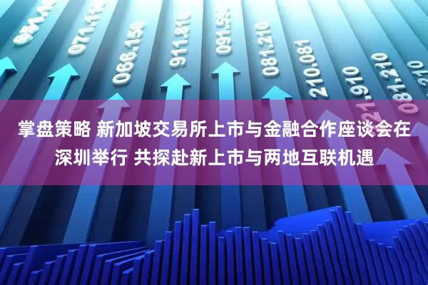 掌盘策略 新加坡交易所上市与金融合作座谈会在深圳举行 共探赴新上市与两地互联机遇