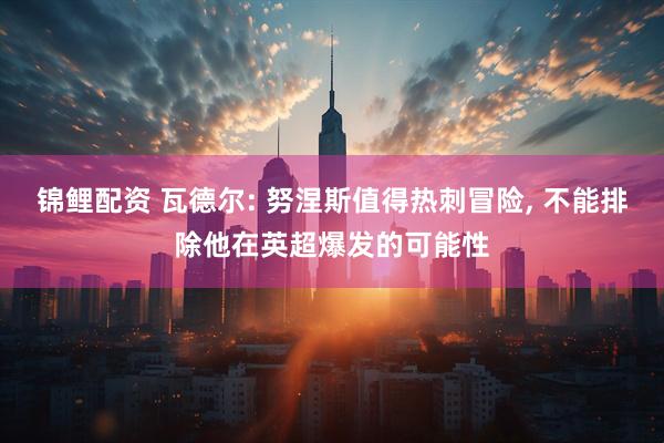 锦鲤配资 瓦德尔: 努涅斯值得热刺冒险, 不能排除他在英超爆发的可能性