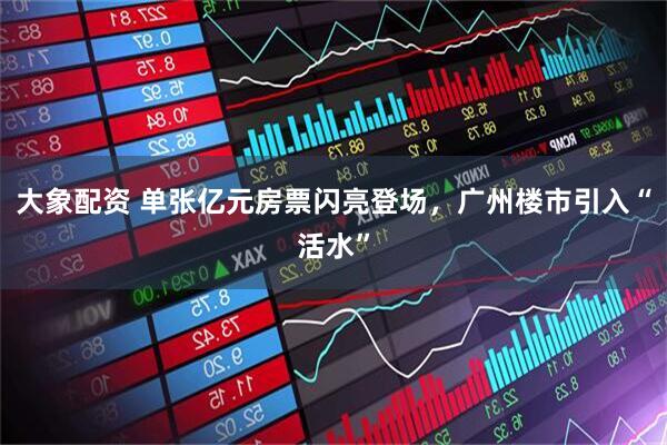 大象配资 单张亿元房票闪亮登场，广州楼市引入“活水”