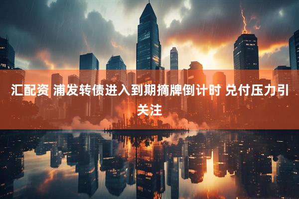 汇配资 浦发转债进入到期摘牌倒计时 兑付压力引关注